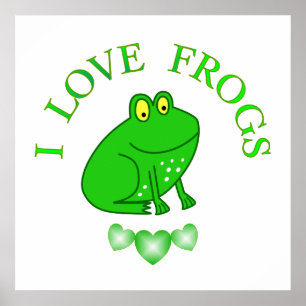 I Kärlek Frogs Poster