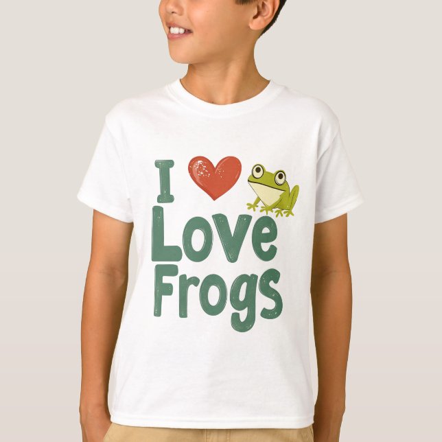 I Kärlek Frogs T Shirt (Framsida)