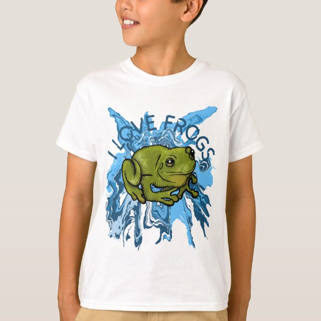 I Kärlek Frogs T Shirt (Framsida)