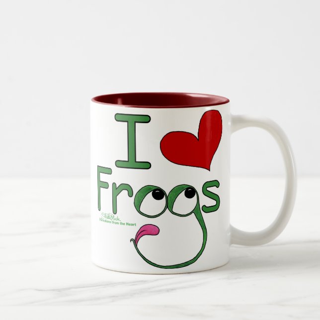 I kärlek FROGS Två-Tonad Mugg (Höger)