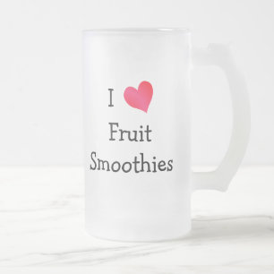 I Kärlek Fruit Smoothies Frostat Ölglas