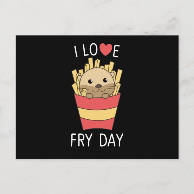 I Kärlek Fry Day Fy Fredag Vykort (Framsida)