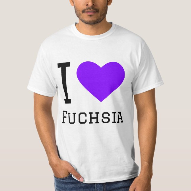 I kärlek fuchsia t shirt (Framsida)