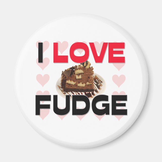 I Kärlek Fudge Magnet (Framsidan)