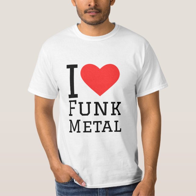 I kärlek funk metall-kvadratdekal t shirt (Framsida)