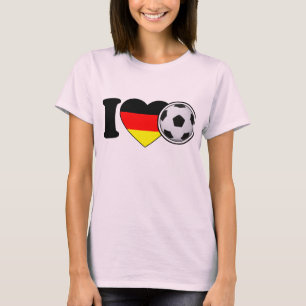 "I Kärlek Fußball" Damen-Shirt Deutschland Tysklan Tee