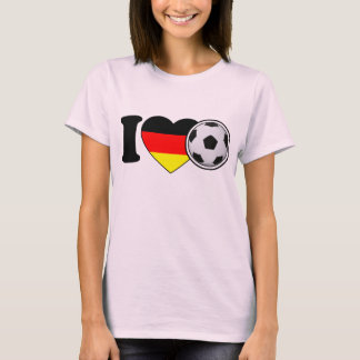 "I Kärlek Fußball" Damen-Shirt Deutschland Tysklan Tee