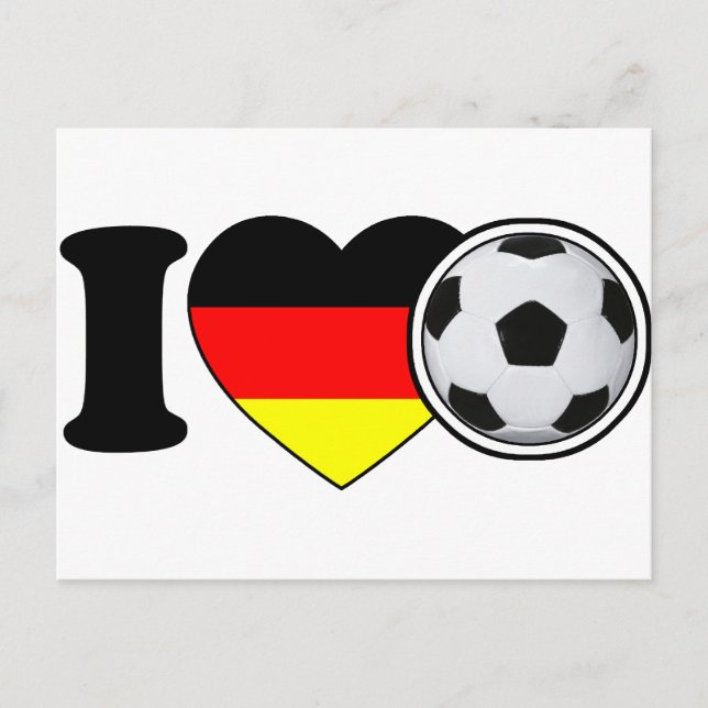 "I Kärlek Fussball" - Mit beliebtem Deutschlandher Vykort (Framsida)