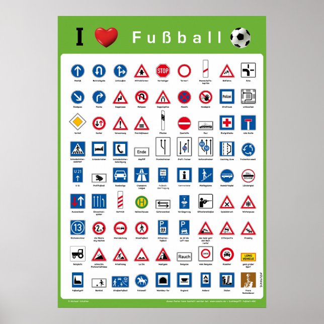 I kärlek Fußball Poster (Framsidan)