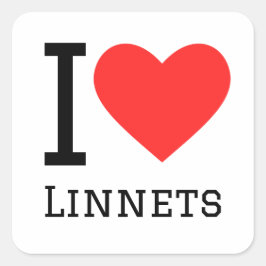 I KÄRLEK FYRKANTIGT KLISTERMÄRKE