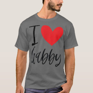 I Kärlek Gabby Namn Personlig Girl Woman BFF Frie T Shirt