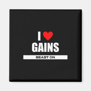 I Kärlek Gains Bodybuilding Gainz Gym Fitness Trai Magnet