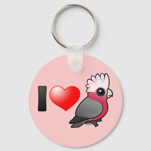I Kärlek Galahs (vapensköld upp) Nyckelring
