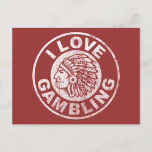 I Kärlek Gambling Vykort
