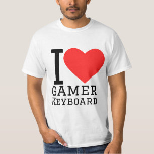 I kärlek gamer tangentbord t shirt