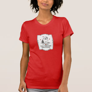 I Kärlek Gamla engelska Sheepdog (Grått 1) Cute OE T Shirt