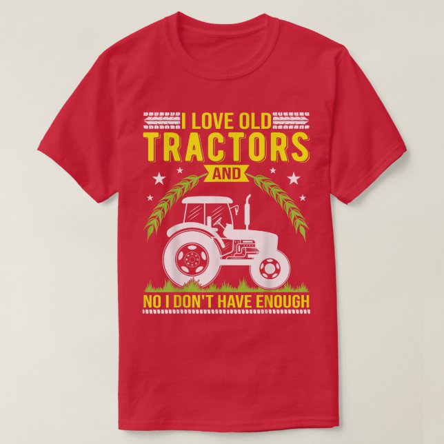I kärlek-gammal traktordesign för farmer och trakt t shirt (Design framsida)