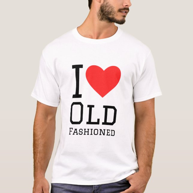 i kärlek gammaldags t shirt (Framsida)