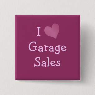 I Kärlek Garage Sales Knapp