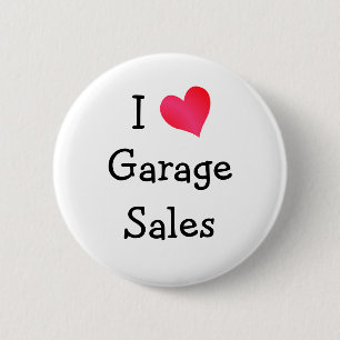 I Kärlek Garage Sales Knapp