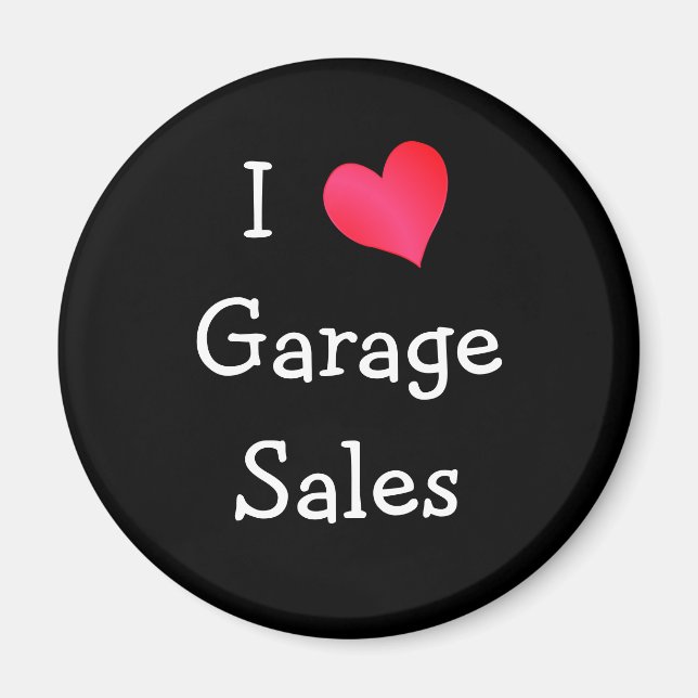 I Kärlek Garage Sales Magnet (Framsidan)
