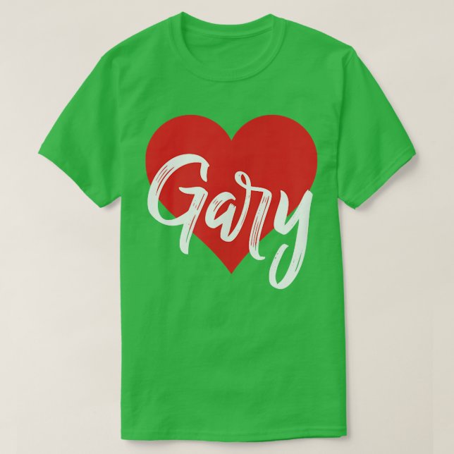 I Kärlek Gary First Namn T I Heart Named T Shirt (Design framsida)
