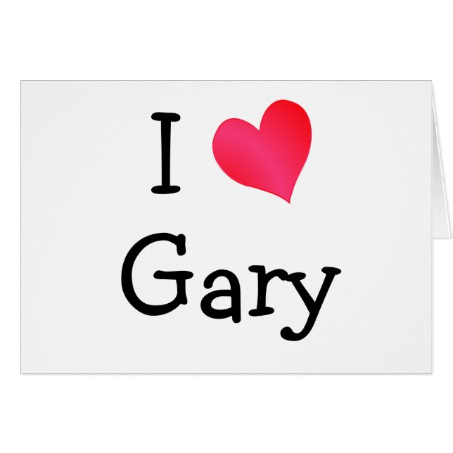 I Kärlek Gary Hälsningskort (Framsidan Horizontal)