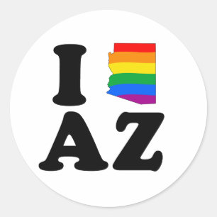 I KÄRLEK GAY ARIZONA RUNT KLISTERMÄRKE