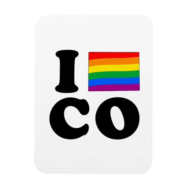 I KÄRLEK GAY COLORADO MAGNET (Vertikal)