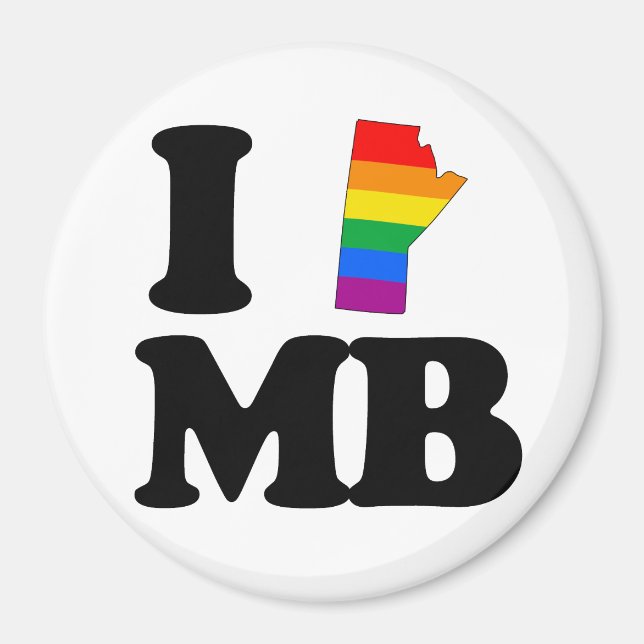 I KÄRLEK GAY MANITOBA -.png Magnet (Framsidan)