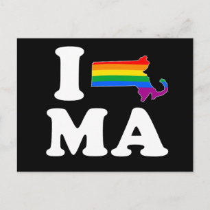 I KÄRLEK GAY MASSACHUSETTS - WHITE -.png Vykort