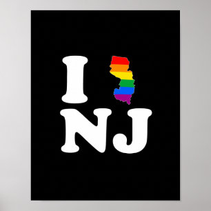 I KÄRLEK GAY NEW JERSEY - WHITE -.png Poster
