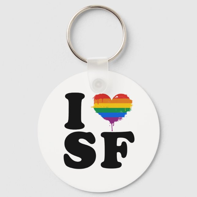 I KÄRLEK GAY SAN FRANCISCO NYCKELRING (Framsida)