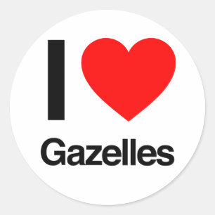 i kärlek gazelles runt klistermärke
