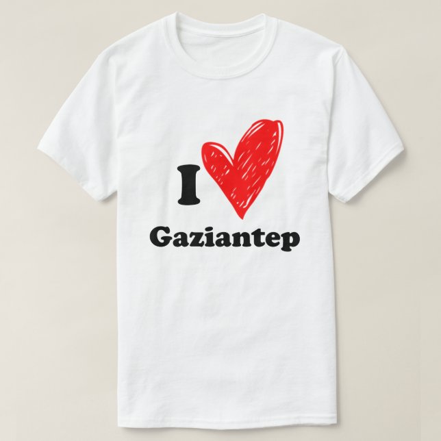 I kärlek Gaziantep T Shirt (Design framsida)