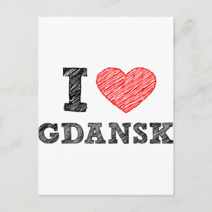 I kärlek Gdansk Vykort