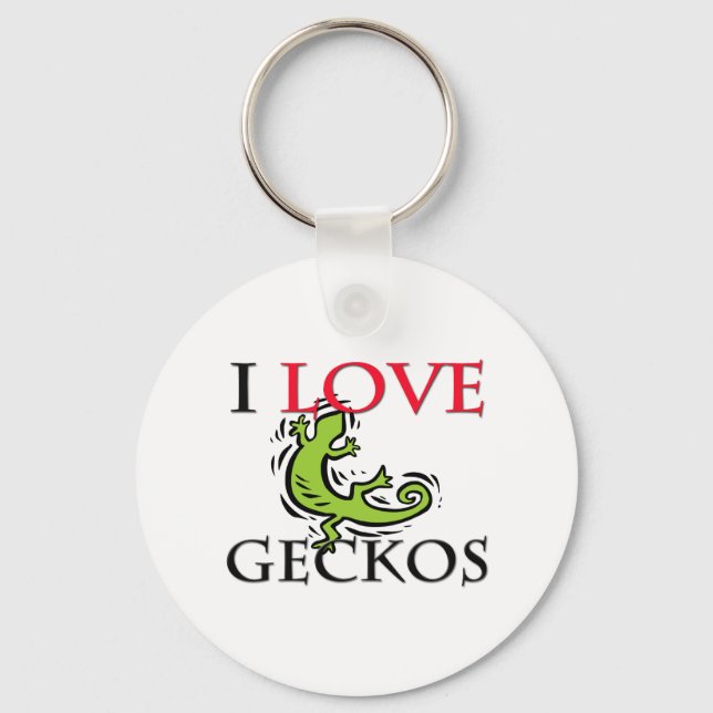I Kärlek Geckos Nyckelring (Framsida)