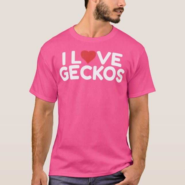 I Kärlek Geckos T Shirt (Framsida)