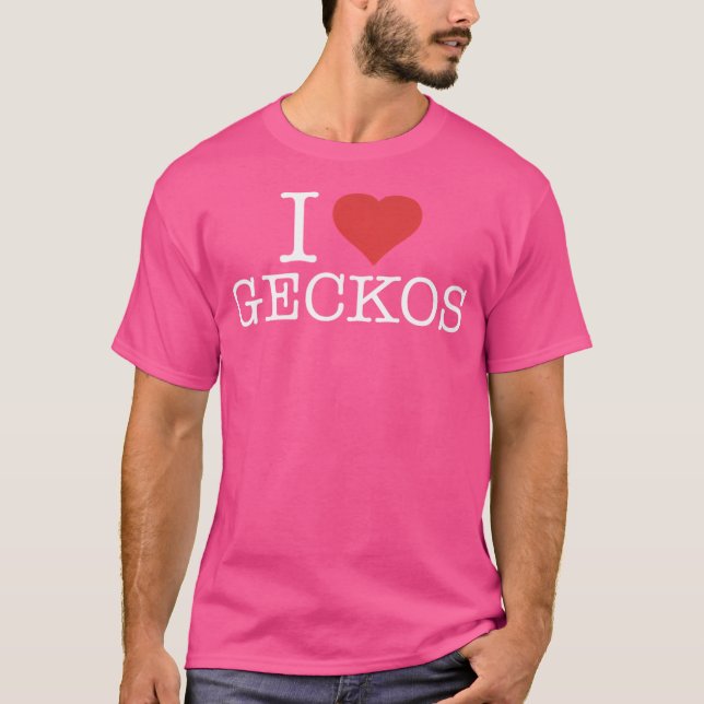 I Kärlek Geckos T Shirt (Framsida)