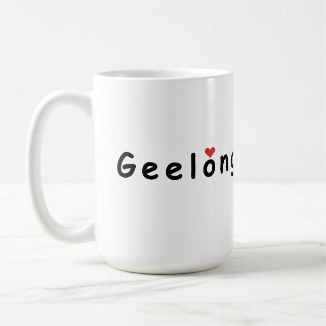 I kärlek Geelong Australia Kaffemugg (Vänster)