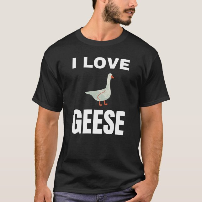 I kärlek Geese T Shirt (Framsida)