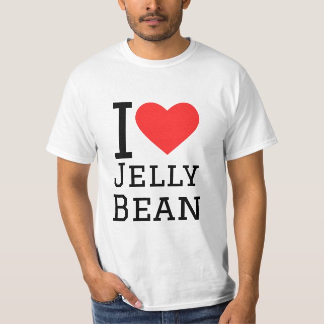 I kärlek-geléböna t shirt (Framsida)