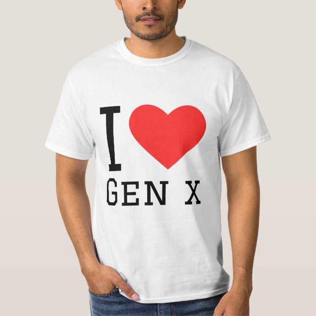 I kärlek gen x t shirt (Framsida)