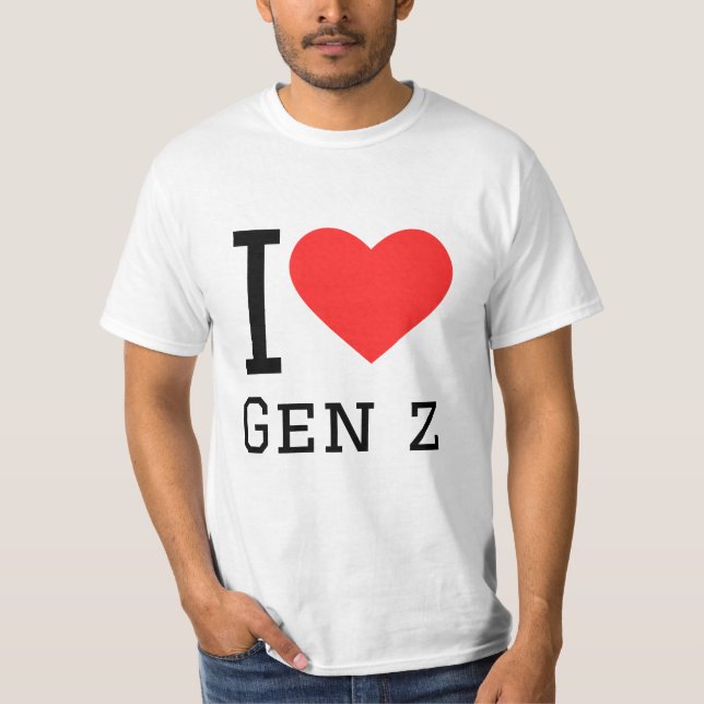 I kärlek gen z t shirt (Framsida)