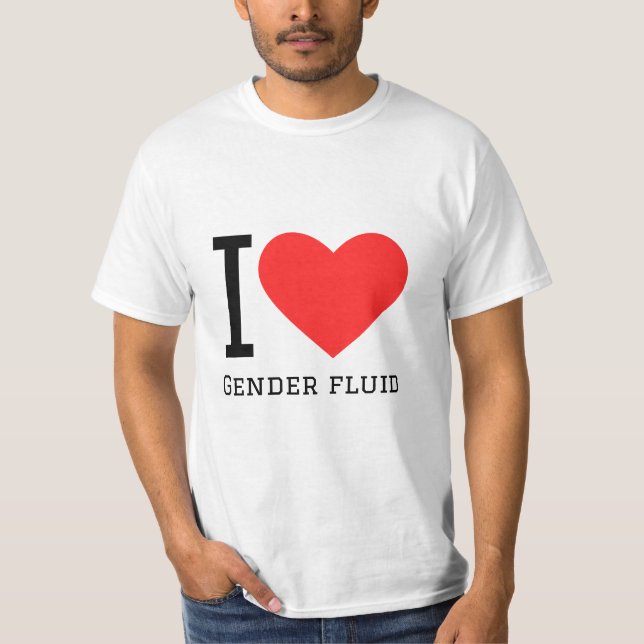 I kärlek gender vätska t shirt (Framsida)