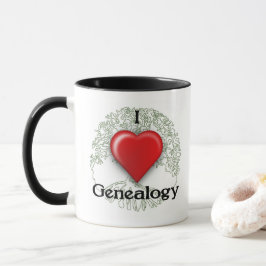 I kärlek Genealogy Anpassningsbar Mugg