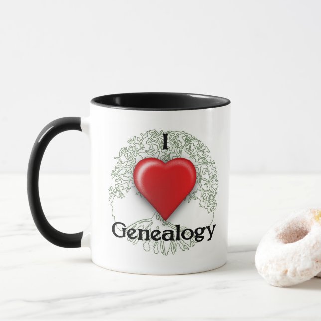 I kärlek Genealogy Anpassningsbar Mugg (Med munk)