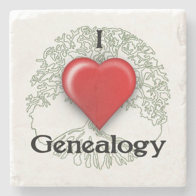 I kärlek Genealogy Anpassningsbar Underlägg (Framsidan)