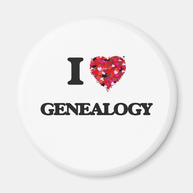 I Kärlek Genealogy Magnet (Framsidan)