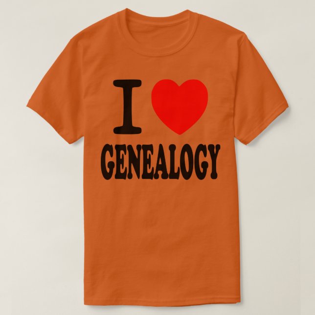 I Kärlek Genealogy T Shirt (Design framsida)